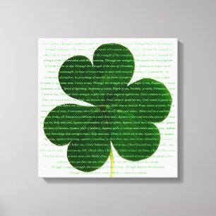 Lienzo St. Patrick Poem El grito de ciervos Shamrock