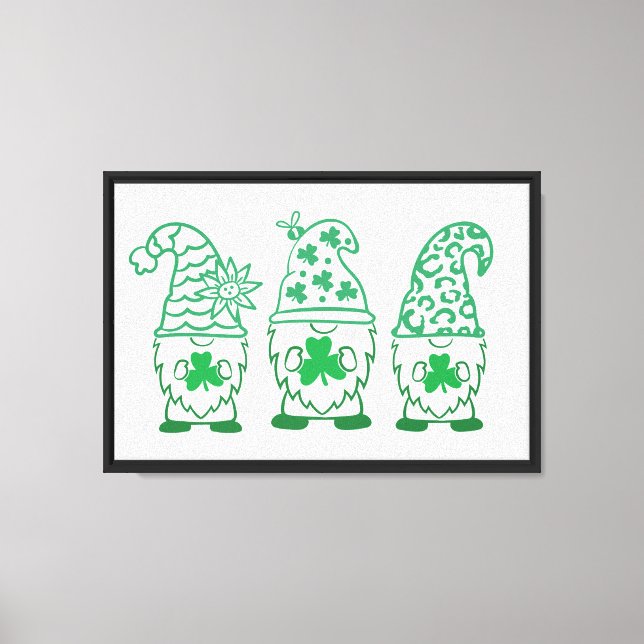 Lienzo St. Patrick's Day Gnomes-60682 (Anverso)