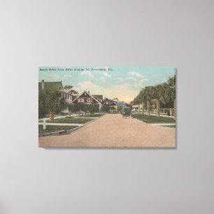 Lienzo St Petersburg, FL - opinión el Dr. de la playa y