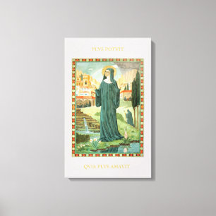Lienzo St. Scholastica y St. Benedict