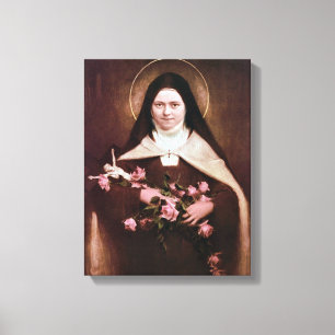 Lienzo St Teresa de la imagen piadosa de Lisieux
