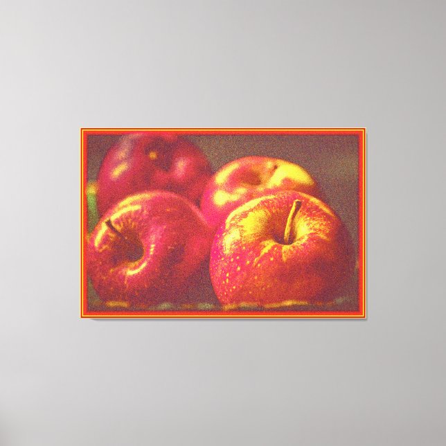 Lienzo "Stack of Red Apples Fruit" Foto escueta. ¡Hazte c (Anverso)