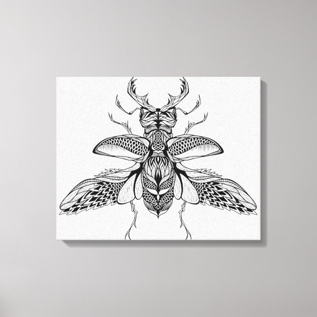 Lienzo Stag-Beetle Psicodélico Inspirado 6 (Anverso)