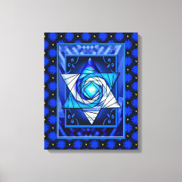 Lienzo StainGlass Magen David Quilt