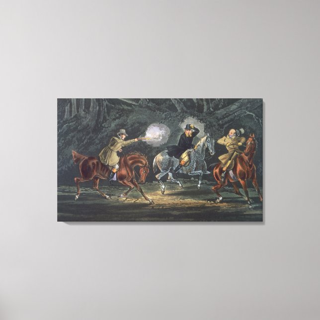 Lienzo Stand and Deliver, acuatado por E. Duncan (Anverso)