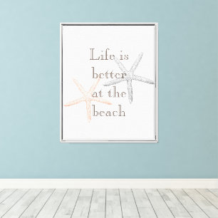 Lienzo Starfish Beach Blue