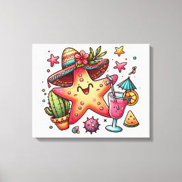 Lienzo Starfish Coctail Summer Vibes