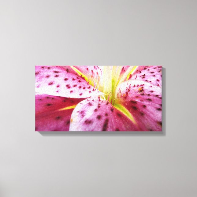 Lienzo Stargazer Lily Bright Magenta Floral (Anverso)