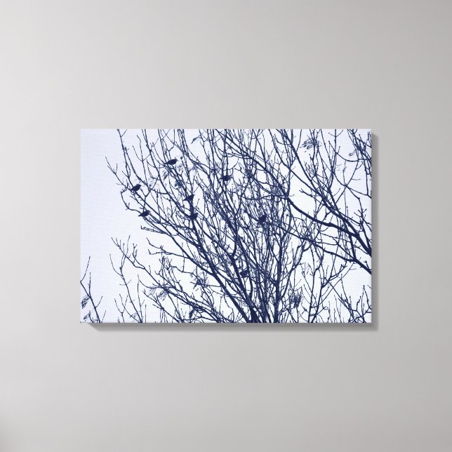 Lienzo Starlings in a Tree (Anverso)
