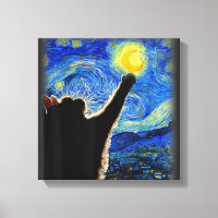 Starry Night Cat, Van Gogh Cat Lover Cat Dad Mom T