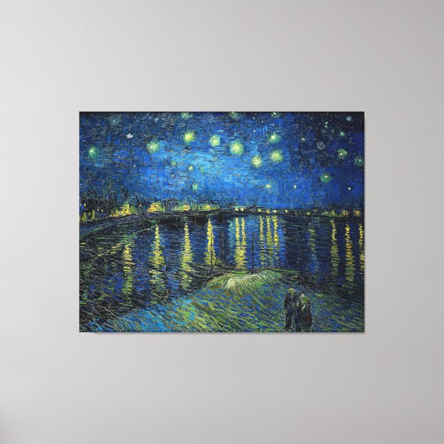 Lienzo Starry Night over the Rhone by Van Gogh (Anverso)