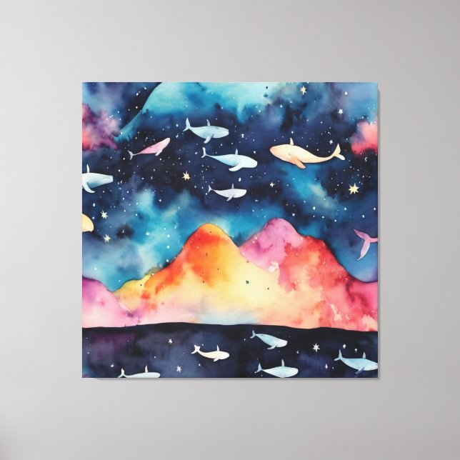 Lienzo Starry Seascape (Anverso)