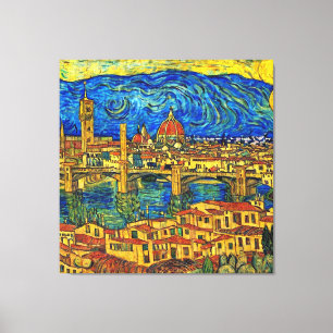 Lienzo Starry Starry Night Florence Italia