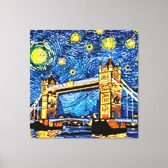 Lienzo Starry Starry Night Londres Inglaterra (Anverso)