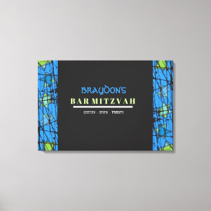 Lienzo STARS Bar Bat Mitzvah Rótulo A Bordo