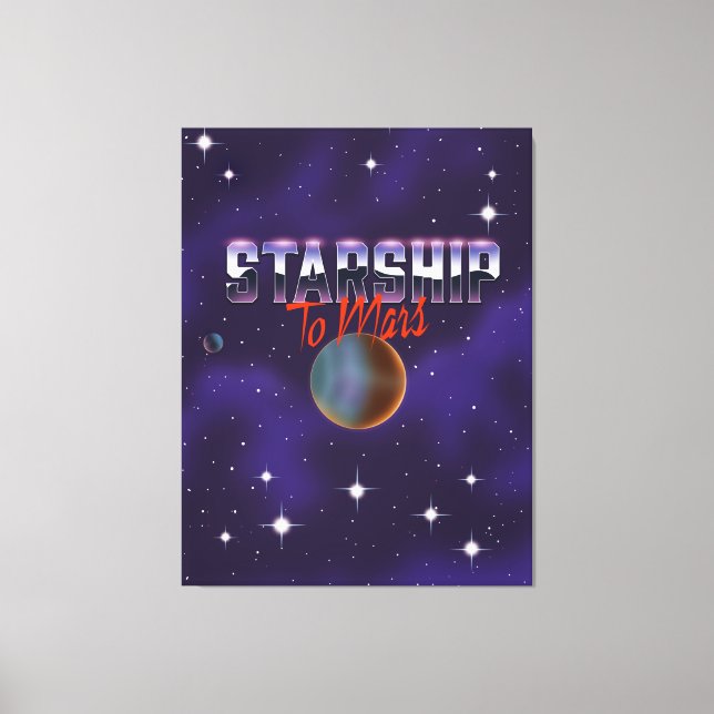 Lienzo Starship to Mars (Anverso)