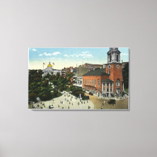 Lienzo State House y Park Street View desde el centro com