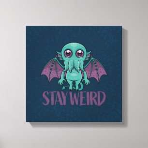 Lienzo Stay Weird Cute Cthulhu Monster