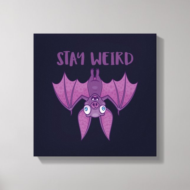 Lienzo Stay Weird Personalizado Bat (Anverso)