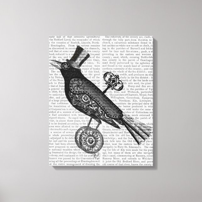 Lienzo Steampunk Crow (Anverso)