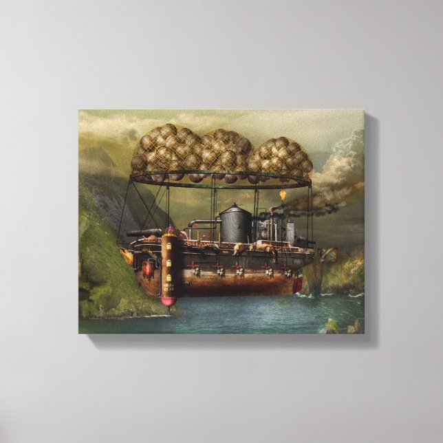 Lienzo Steampunk - Dirigible - El Arca de Noé original (Anverso)
