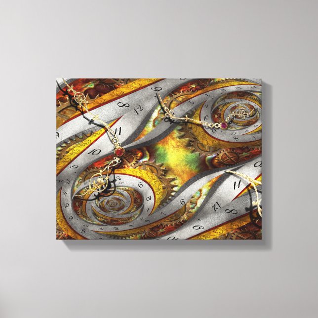 Lienzo Steampunk - Espiral - Continuo del tiempo espacial (Anverso)