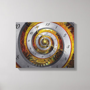 Lienzo Steampunk - espiral - tiempo infinito
