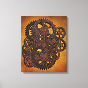 Lienzo Steampunk Rusty Gears