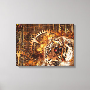 Lienzo Steampunk Tiger