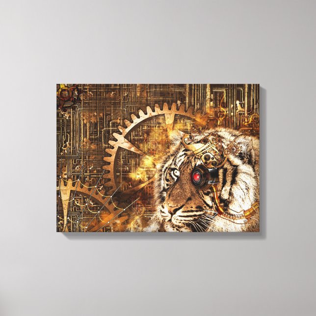 Lienzo Steampunk Tiger (Anverso)