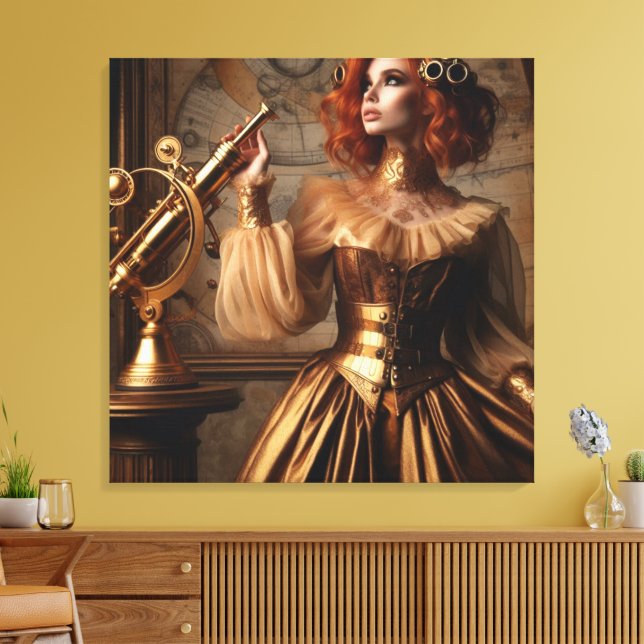 Lienzo Steampunk Victorian Gold Astronomer (Insitu (Sala de estar))