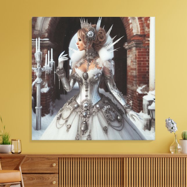 Lienzo Steampunk Victorian Industrial Winter Queen (Insitu (Sala de estar))