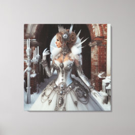 Lienzo Steampunk Victorian Industrial Winter Queen