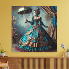 Lienzo Steampunk Vintage Lady Circus Performer