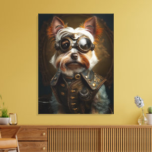 Lienzo Steampunk Yorkie Canvas Art
