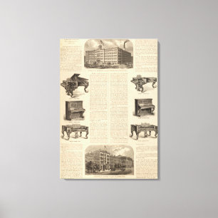 Lienzo Steinway e hijos, fabricantes de piano