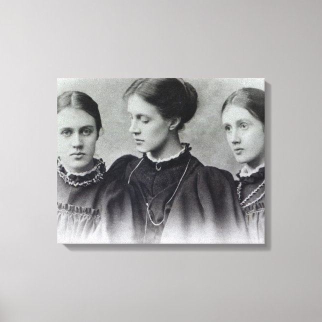 Lienzo Stella, Vanessa y Virginia Stephen, c.1896 (Anverso)