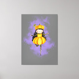 Lienzo Stellalunarts Calabaza Halloween Chica lindo