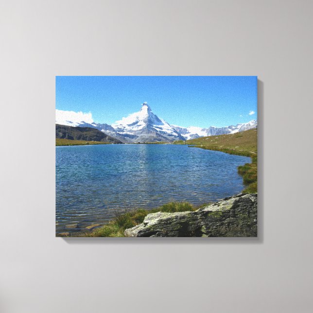 Lienzo Stellisee, Alpes Valais (Anverso)