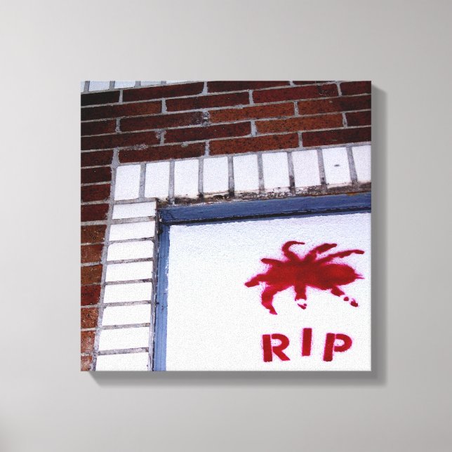 Lienzo stencil de araña r.i.p. (Anverso)