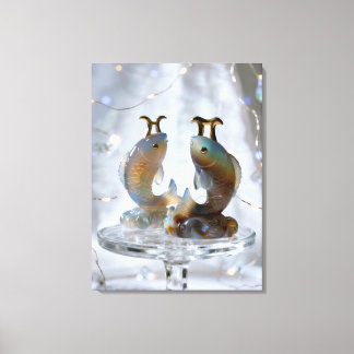 Lienzo Sternzeichen Fische Glasskulpturen