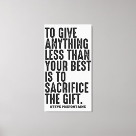 Lienzo Steve Prefontaine Running Citas