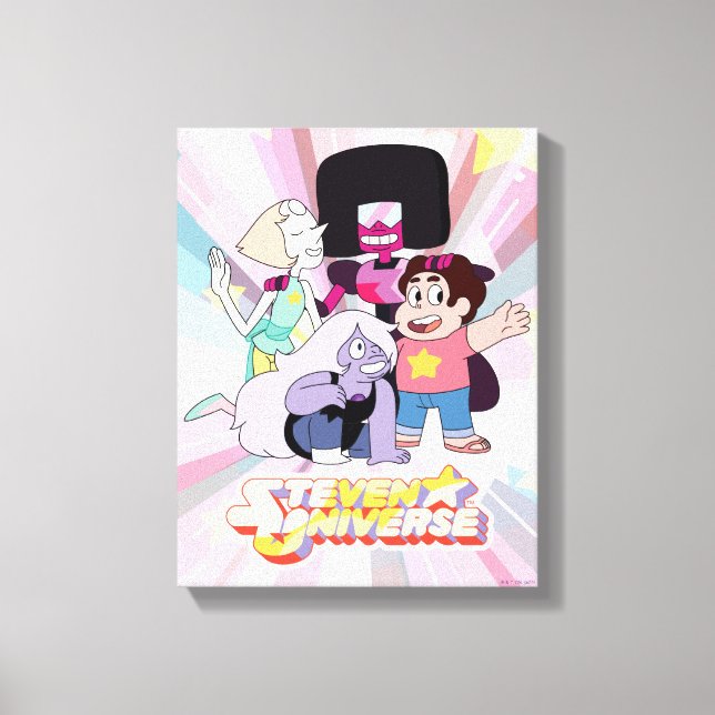 Lienzo Steven Universe | Crystal Gem Group Huddle (Anverso)
