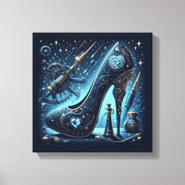 Lienzo Stiletto de tacón alto estilo Steampunk