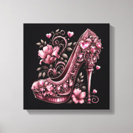 Lienzo Stiletto rosado Art Deco Altos talones