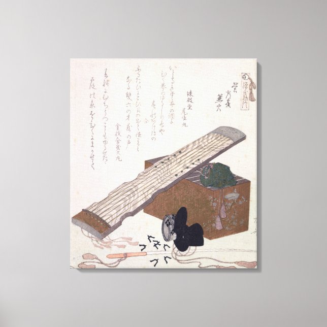 Lienzo Still Life with a Koto, c.1810 (Anverso)