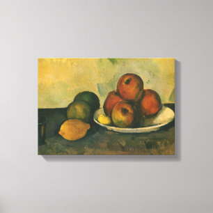 Lienzo Still Life with Apples de Paul Cezanne