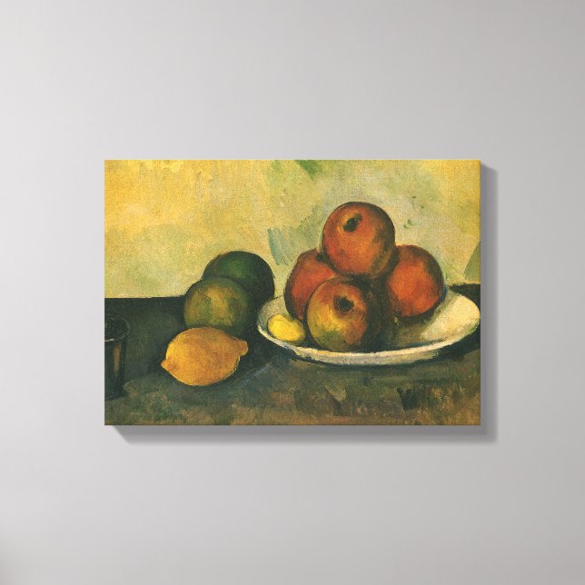 Lienzo Still Life with Apples de Paul Cezanne (Anverso)