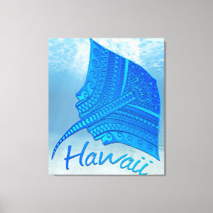 Lienzo Stingray tribal hawaiano