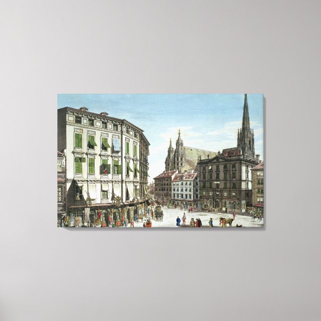 Lienzo Stock-im-Eisen-Platz, con St. Stephan (Anverso)